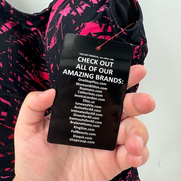 NWT Swimsuits for all pink and black one piece swimsuit - Picture 3 of 7